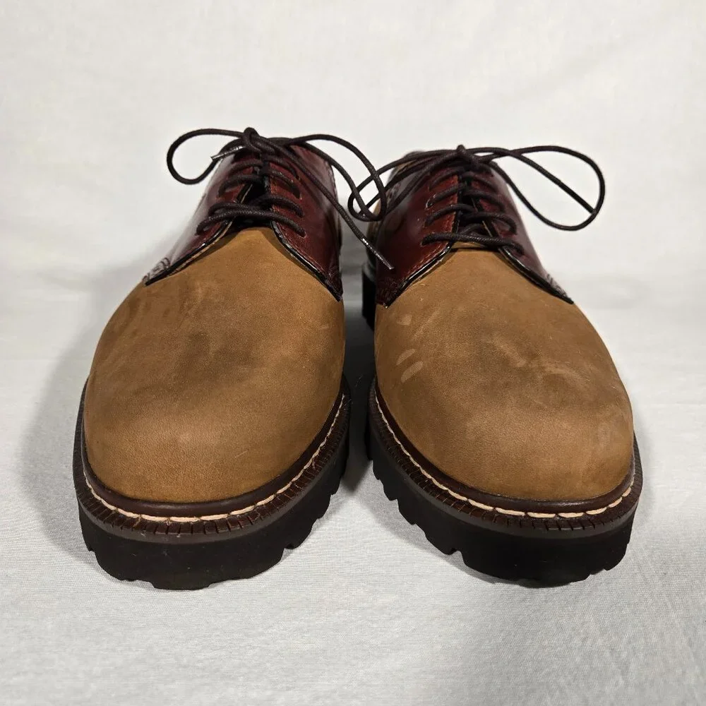 RARE Vintage 1985 TOMMY HILFIGUER Old Stock Brown Leather Oxford Shoes Men's 12M